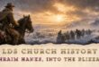 Ephraim Hanks braves a snowstorm on horseback.